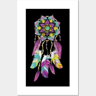 Inspirational DREAM CATCHER T-SHIRT PURPLE DREAM CATCHER Posters and Art